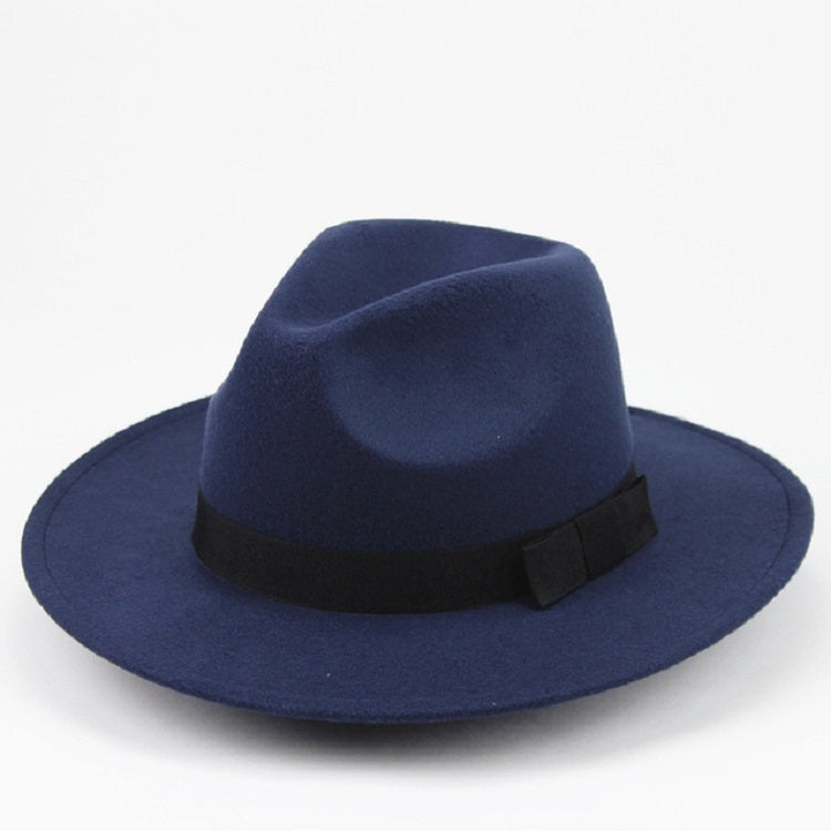 Cappello da sole con bordo grande in lana stile britannico retrò da uomo / donna