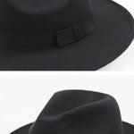 Cappello da sole con bordo grande in lana stile britannico retrò da uomo / donna