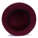 Cappello a cilindro in lana da donna autunno e inverno con decorazione floreale, One Size