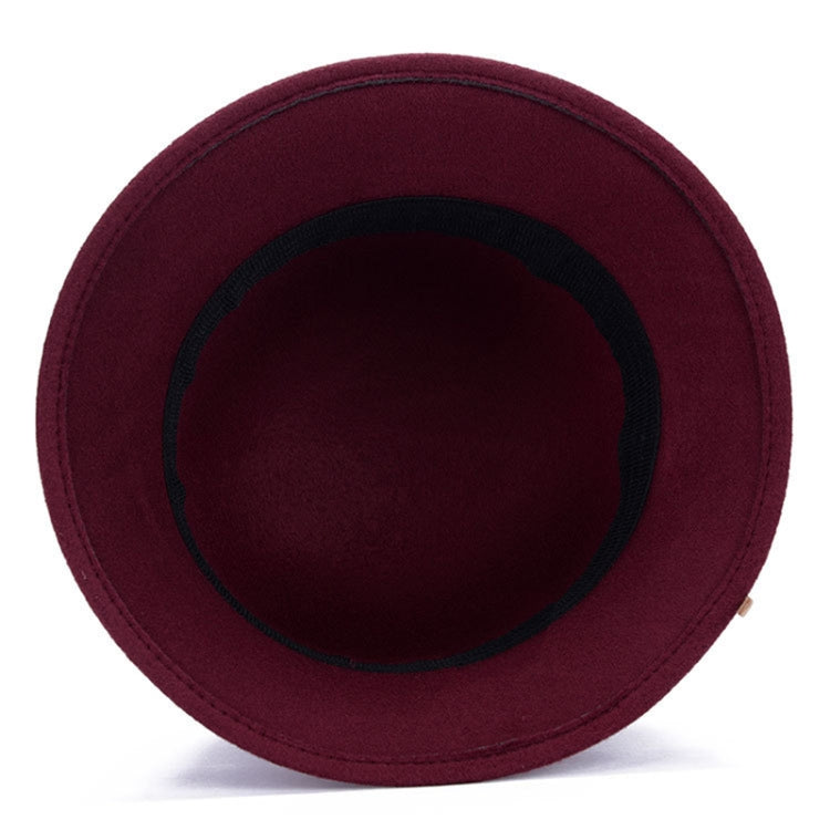 Cappello a cilindro in lana da donna autunno e inverno con decorazione floreale, One Size