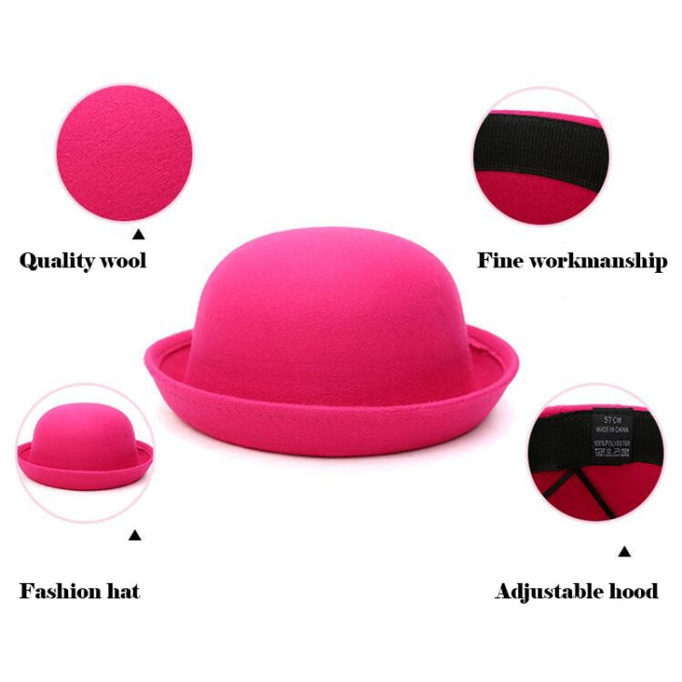 Cappello da donna in feltro stile britannico semplice autunno e inverno Cappello in lana con cupola a tesa arrotolata