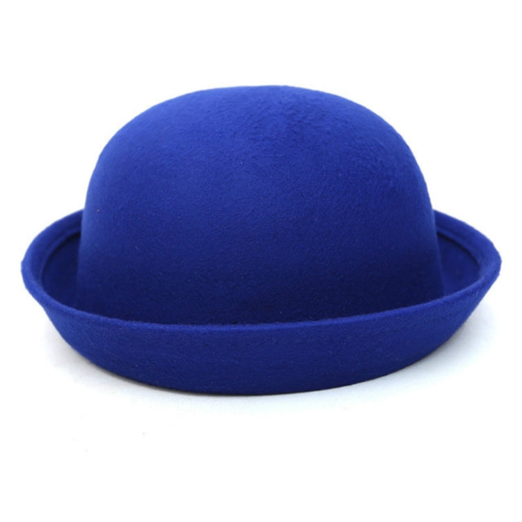 Cappello da donna in feltro stile britannico semplice autunno e inverno Cappello in lana con cupola a tesa arrotolata