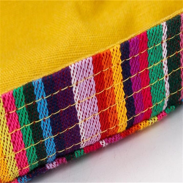 Cappelli da spiaggia indossabili su due lati in stile nazionale estivo da donna. Cappello da sole con bordo grande, One Size