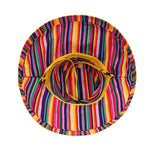 Cappelli da spiaggia indossabili su due lati in stile nazionale estivo da donna. Cappello da sole con bordo grande, One Size