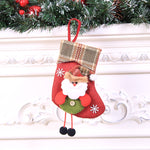 2 mini sacchetti regalo per calze di Natale, decorazioni natalizie per feste in casa