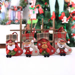 2 mini sacchetti regalo per calze di Natale, decorazioni natalizie per feste in casa