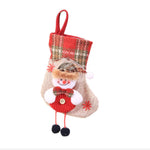 2 mini sacchetti regalo per calze di Natale, decorazioni natalizie per feste in casa
