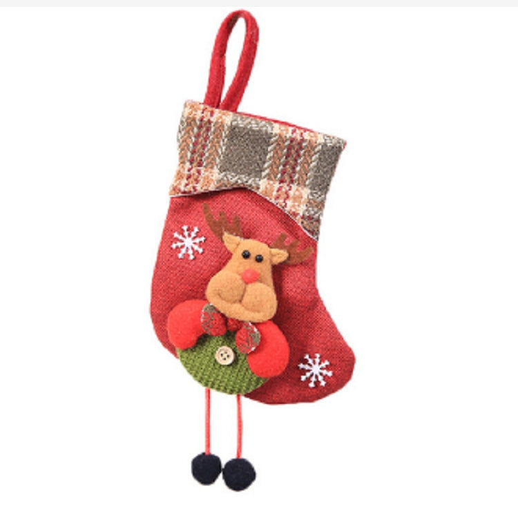 2 mini sacchetti regalo per calze di Natale, decorazioni natalizie per feste in casa