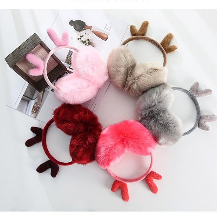 Paraorecchie in peluche con corna caldo e morbido
