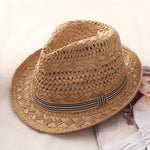 Cappello da sole da spiaggia Panama in paglia estiva in stile britannico, Children's Models (53-54cm, Adult Models (56-58cm)