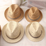 Cappello da sole da spiaggia Panama in paglia estiva in stile britannico, Children's Models (53-54cm, Adult Models (56-58cm)