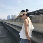 Cappello da donna con visiera regolabile incollabile per esterno in paglia