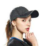 Cappello Hip Hop da donna in cotone purificato lavabile tinta unita, Adjustable 50-60cm