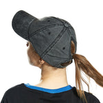 Cappello Hip Hop da donna in cotone purificato lavabile tinta unita, Adjustable 50-60cm