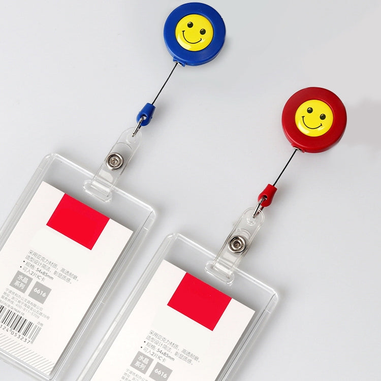 2 porta ID con fibbia facile da tirare, porta volto sorridente, targhetta identificativa, porta badge retrattile