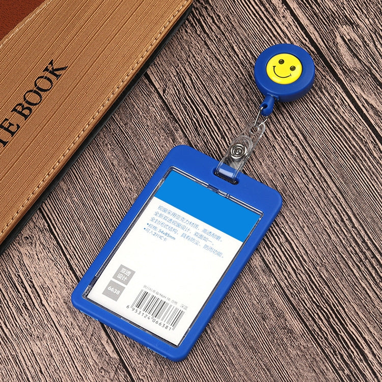 2 porta ID con fibbia facile da tirare, porta volto sorridente, targhetta identificativa, porta badge retrattile
