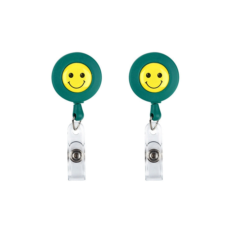 2 porta ID con fibbia facile da tirare, porta volto sorridente, targhetta identificativa, porta badge retrattile