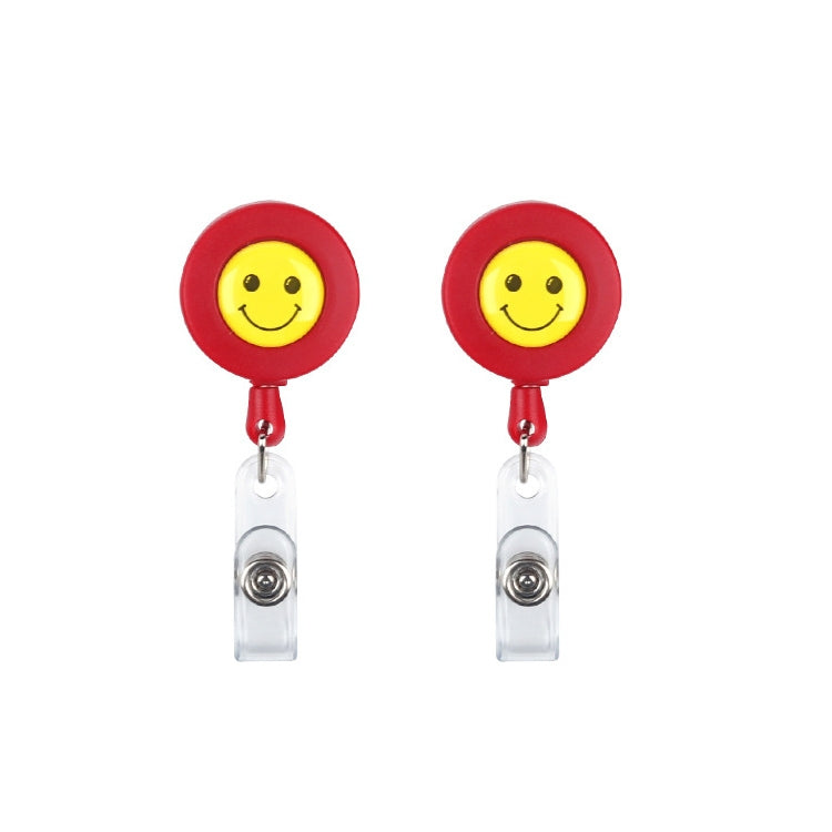 2 porta ID con fibbia facile da tirare, porta volto sorridente, targhetta identificativa, porta badge retrattile