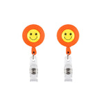 2 porta ID con fibbia facile da tirare, porta volto sorridente, targhetta identificativa, porta badge retrattile