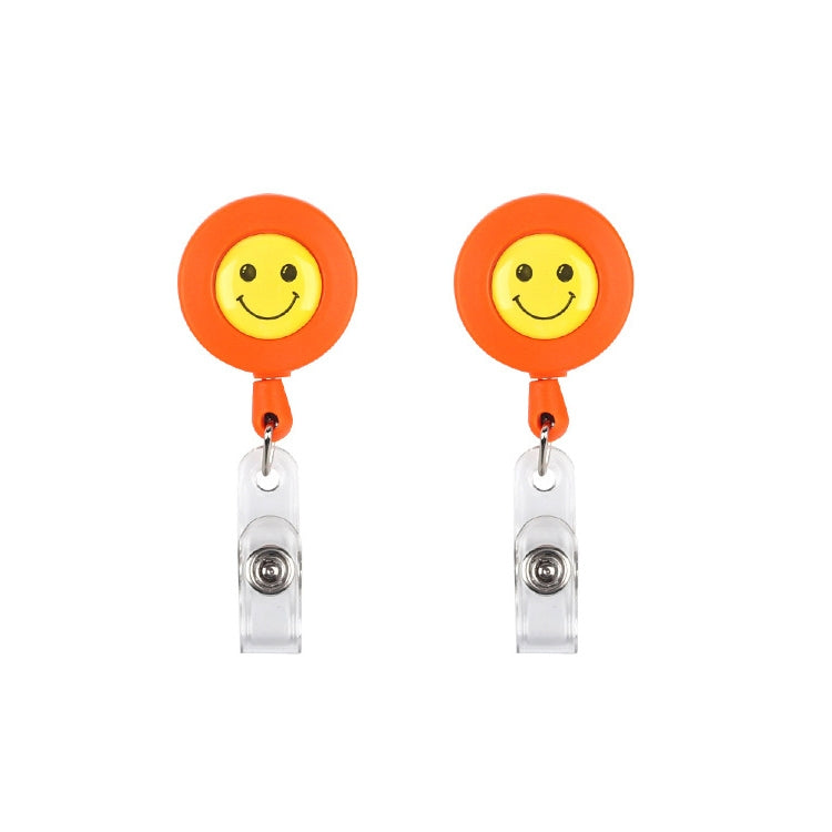 2 porta ID con fibbia facile da tirare, porta volto sorridente, targhetta identificativa, porta badge retrattile