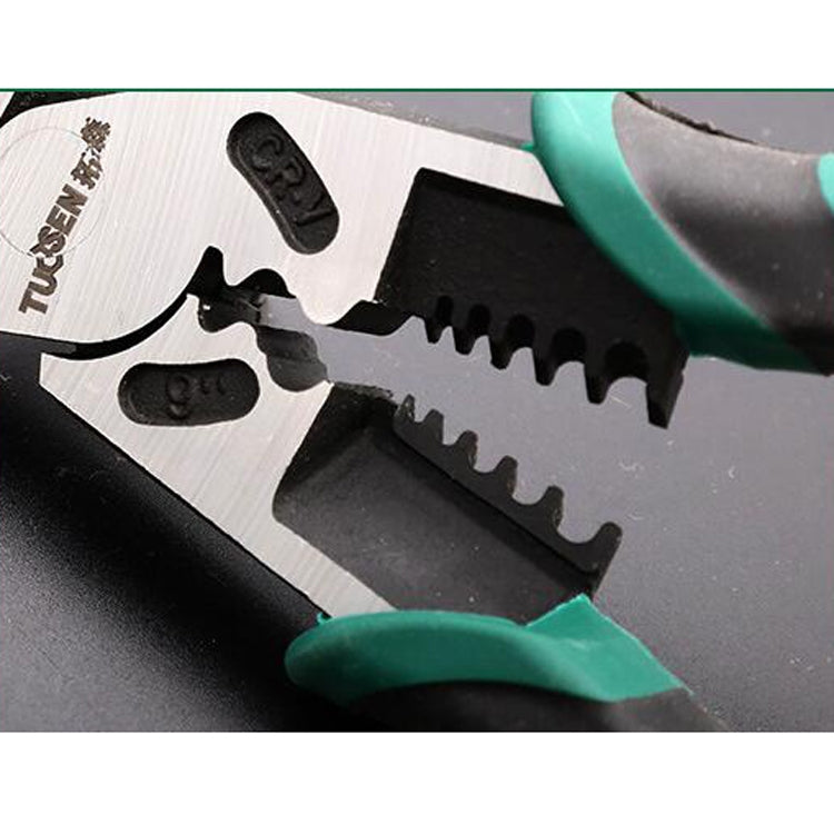 TUOSEN Pinza piatta multifunzionale per crimpare e spelare, con risparmio di manodopera, tagliafili manuali, 14339 6 Inch, 14346 6 Inch, 10942 8 Inch, 10959 9 Inch, 11116 9 Inch