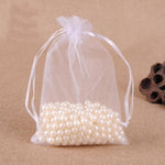 100 sacchetti regalo per gioielli, sacchetti in organza per matrimoni, feste di compleanno, sacchetti estraibili, 7X9cm