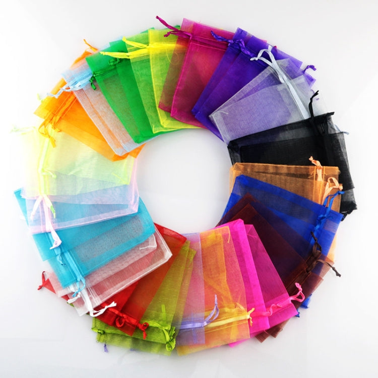100 sacchetti regalo per gioielli, sacchetti in organza per matrimoni, feste di compleanno, sacchetti estraibili, 7X9cm