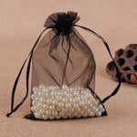 100 sacchetti regalo per gioielli, sacchetti in organza per matrimoni, feste di compleanno, sacchetti estraibili, 7X9cm