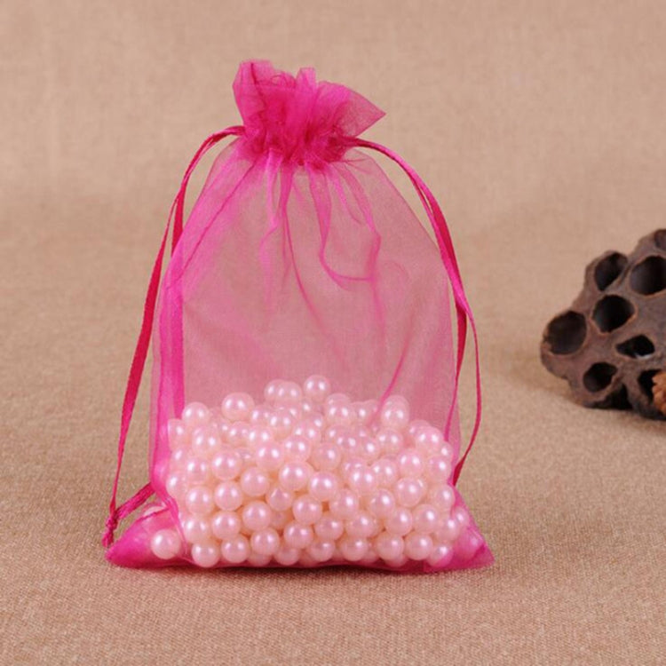 100 sacchetti regalo per gioielli, sacchetti in organza per matrimoni, feste di compleanno, sacchetti estraibili, 7X9cm