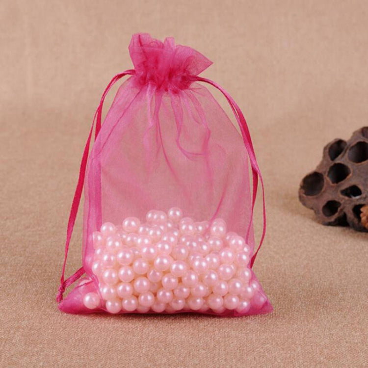 100 sacchetti regalo per gioielli, sacchetti in organza per matrimoni, feste di compleanno, sacchetti estraibili, 7X9cm