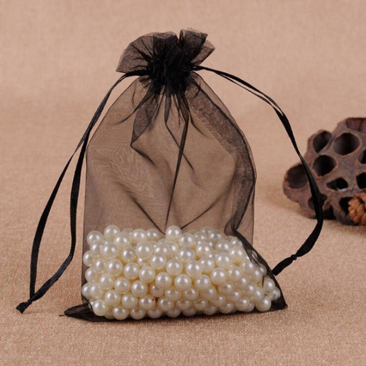100 sacchetti regalo per gioielli, sacchetti in organza per matrimoni, feste di compleanno, sacchetti estraibili, 9X12cm