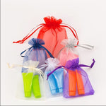100 sacchetti regalo per gioielli, sacchetti in organza per matrimoni, feste di compleanno, sacchetti estraibili, 9X12cm
