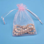 100 sacchetti regalo per gioielli, sacchetti in organza per matrimoni, feste di compleanno, sacchetti estraibili, 10x15cm