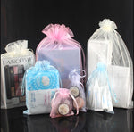 100 sacchetti regalo per gioielli, sacchetti in organza per matrimoni, feste di compleanno, sacchetti estraibili, 10x15cm