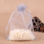 100 sacchetti regalo per gioielli, sacchetti in organza per matrimoni, feste di compleanno, sacchetti estraibili, 10x15cm