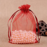 100 sacchetti regalo per gioielli, sacchetti in organza per matrimoni, feste di compleanno, sacchetti estraibili, 10x15cm