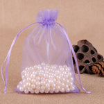100 sacchetti regalo per gioielli, sacchetti in organza per matrimoni, feste di compleanno, sacchetti estraibili, 10x15cm