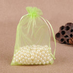 100 sacchetti regalo per gioielli, sacchetti in organza per matrimoni, feste di compleanno, sacchetti estraibili, 13X18cm