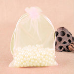 100 sacchetti regalo per gioielli, sacchetti in organza per matrimoni, feste di compleanno, sacchetti estraibili, 13X18cm