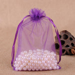 100 sacchetti regalo per gioielli, sacchetti in organza per matrimoni, feste di compleanno, sacchetti estraibili, 16X22cm