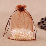 100 sacchetti regalo per gioielli, sacchetti in organza per matrimoni, feste di compleanno, sacchetti estraibili, 16X22cm
