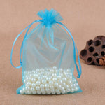 100 sacchetti regalo per gioielli, sacchetti in organza per matrimoni, feste di compleanno, sacchetti estraibili, 20x30cm