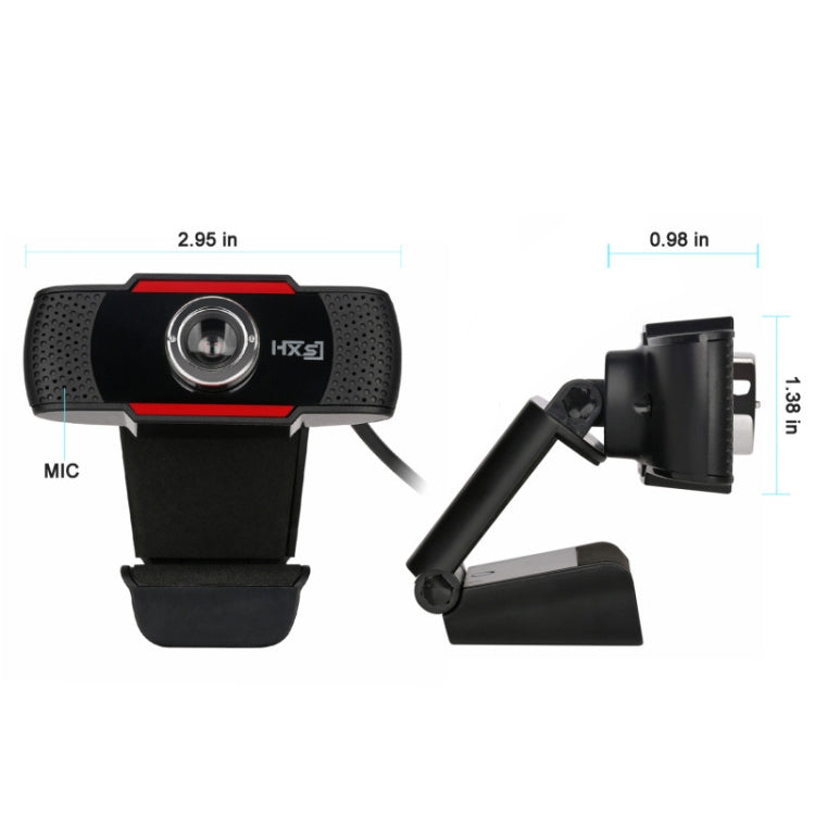 HXSJ Webcam USB HD Fotocamera per PC da 300 Megapixel con microfono ad assorbimento, S20