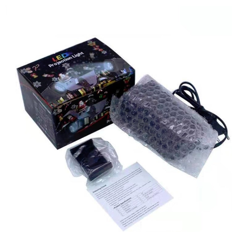 Illuminazione da palcoscenico a LED da 8 W. Luce laser con effetto lampada di proiezione a forma di fiocco di neve di Natale, US Plug, EU Plug