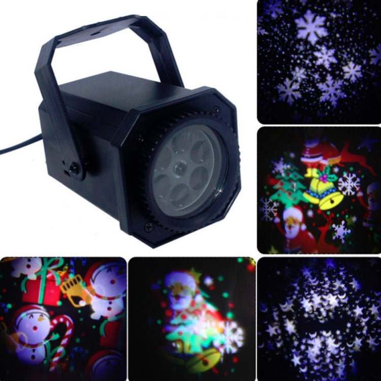 Illuminazione da palcoscenico a LED da 8 W. Luce laser con effetto lampada di proiezione a forma di fiocco di neve di Natale, US Plug, EU Plug
