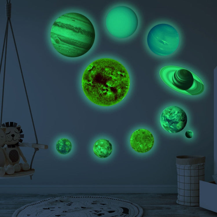 E wall 2 set adesivi murali fluorescenti pianeta sistema solare adesivi murali luminosi camera da letto