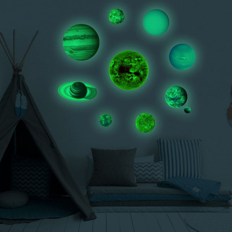 E wall 2 set adesivi murali fluorescenti pianeta sistema solare adesivi murali luminosi camera da letto