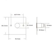 S88622L Pannello in acciaio inossidabile metallico con interruttore di controllo accessi impermeabile