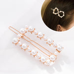 Forcine per capelli geometriche irregolari con perle, presa delicata per capelli