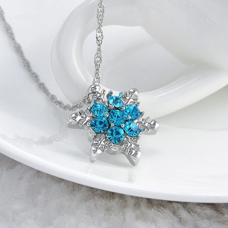 Fascino vintage cristallo fiocco di neve zircone fiore argento collane pendenti gioielli regalo per le donne